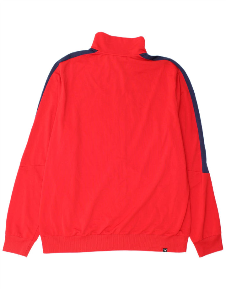 Puma muška gornja jakna trenirke XL Red Colourblock poliester