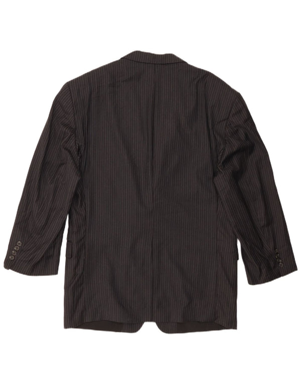 Ralph Lauren muški sako sa 2 gumba UK 42 XL crna vunena prugasta jakna