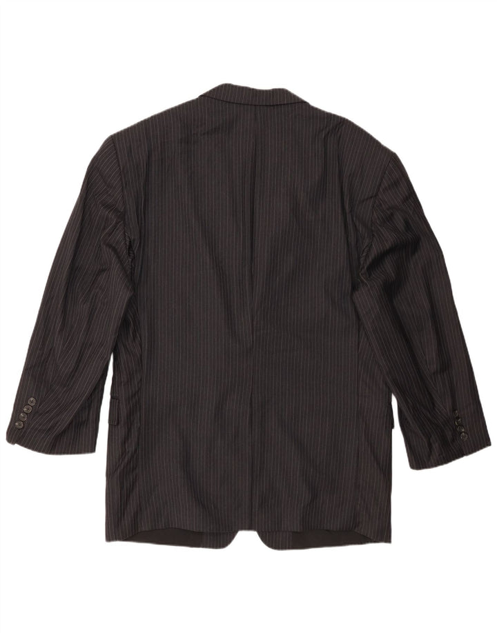 Ralph Lauren muški sako sa 2 gumba UK 42 XL crna vunena prugasta jakna