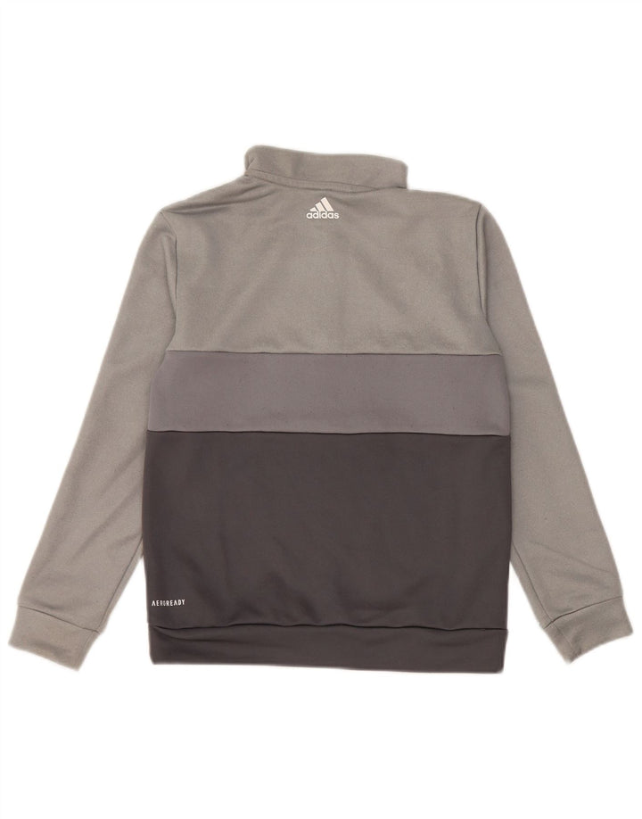 ADIDAS Boys Aeroready Graphic Sweatshirt Džemper 9-10 godina sivi