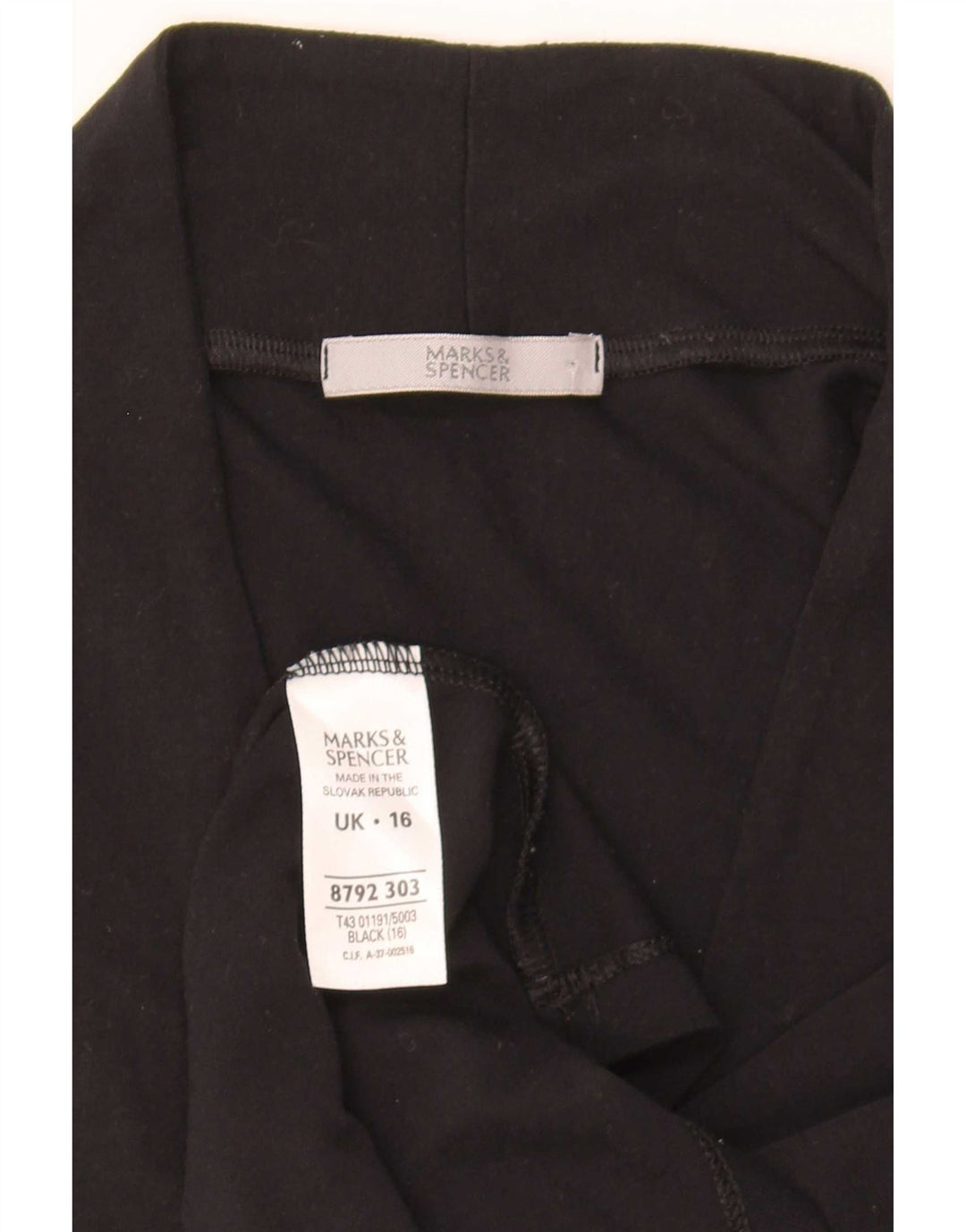 Marks & Spencer ženski prsluk UK 16 velika crna viskoza