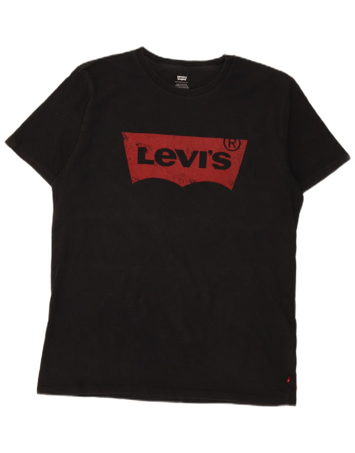 Levi's muška velika crna pamučna majica s grafičkim motivima