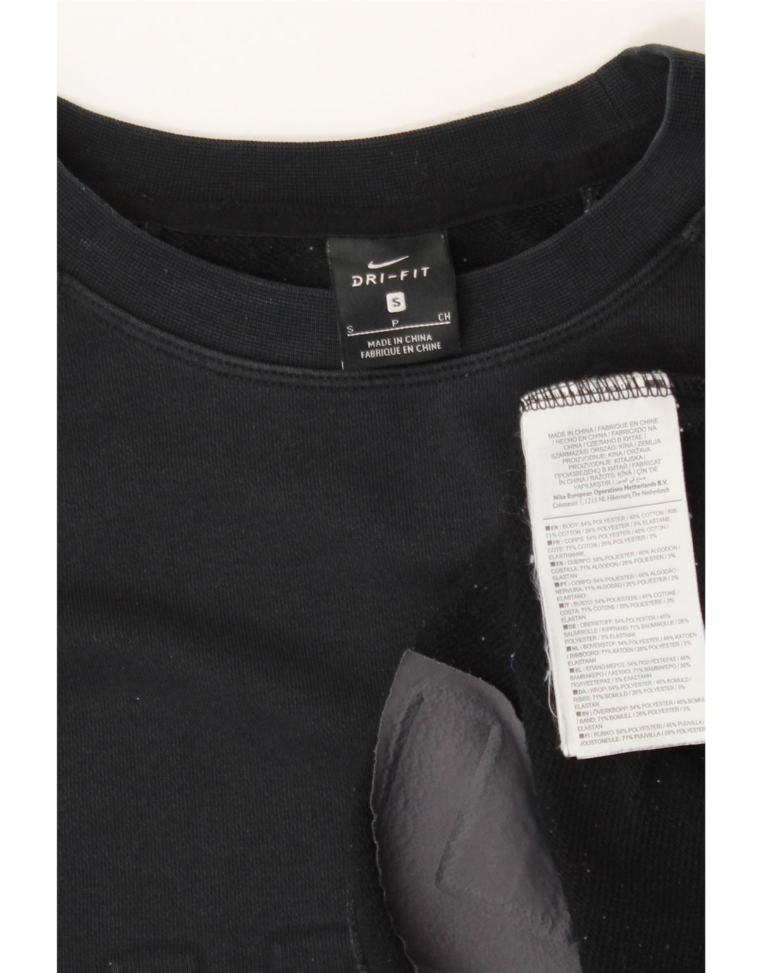 NIKE Ženska prevelika skraćena majica s motivima UK 10 Mala crna