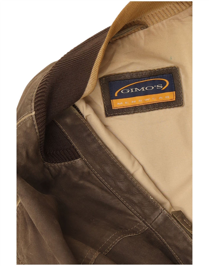 Gimo's muška kožna bomber jakna UK 40 Large Brown