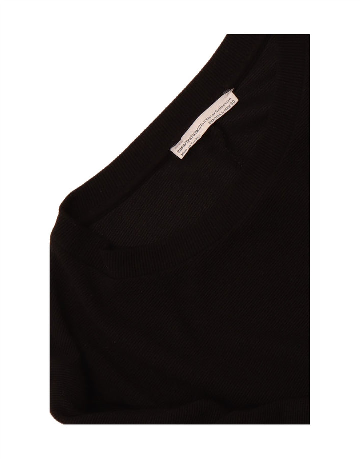 Zara ženska duga haljina 3/4 rukava UK 14 velika crna