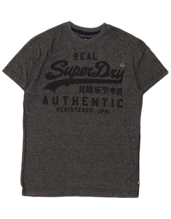 Superdry muška grafička majica kratkih rukava, srednje sivi flekasti pamuk