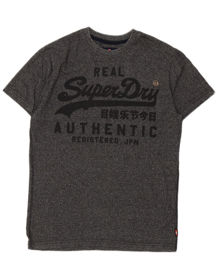 Superdry muška grafička majica kratkih rukava, srednje sivi flekasti pamuk