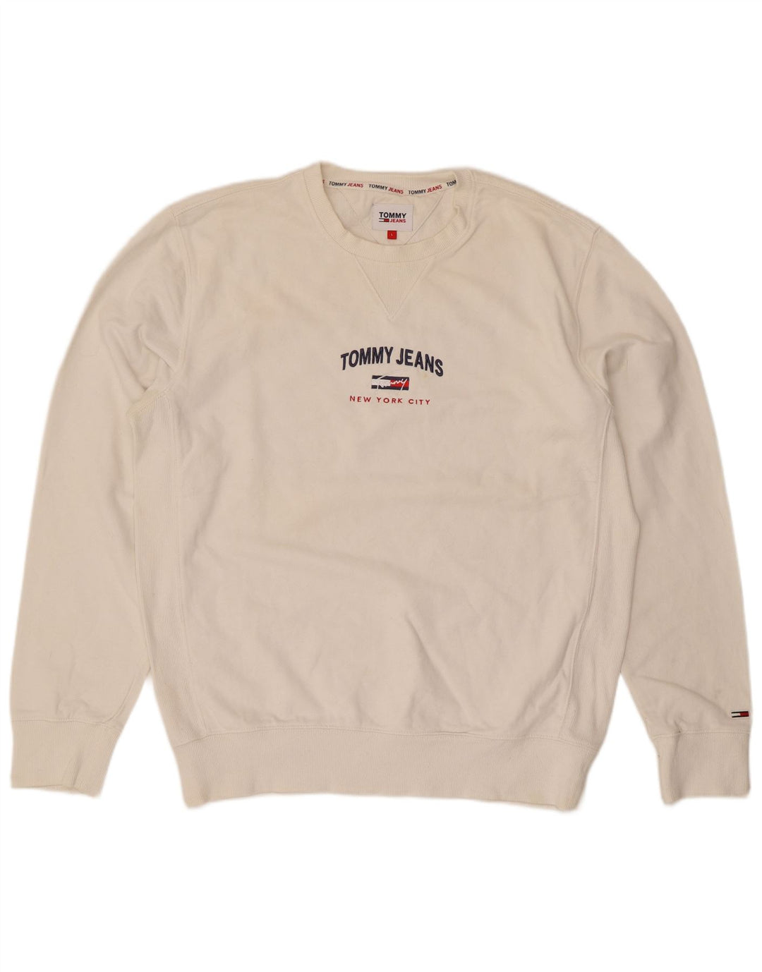 Tommy Hilfiger Muški džemper regularnog kroja Graphic Veliki bijeli