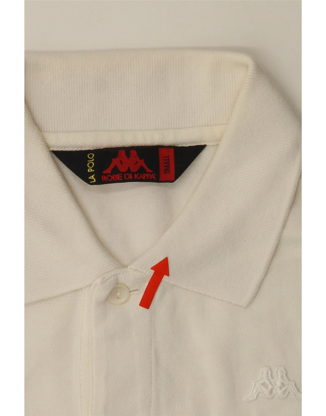 KAPPA Mens Polo Shirt Small White Cotton Vintage Kappa and Second-Hand Kappa from Messina Hembry 