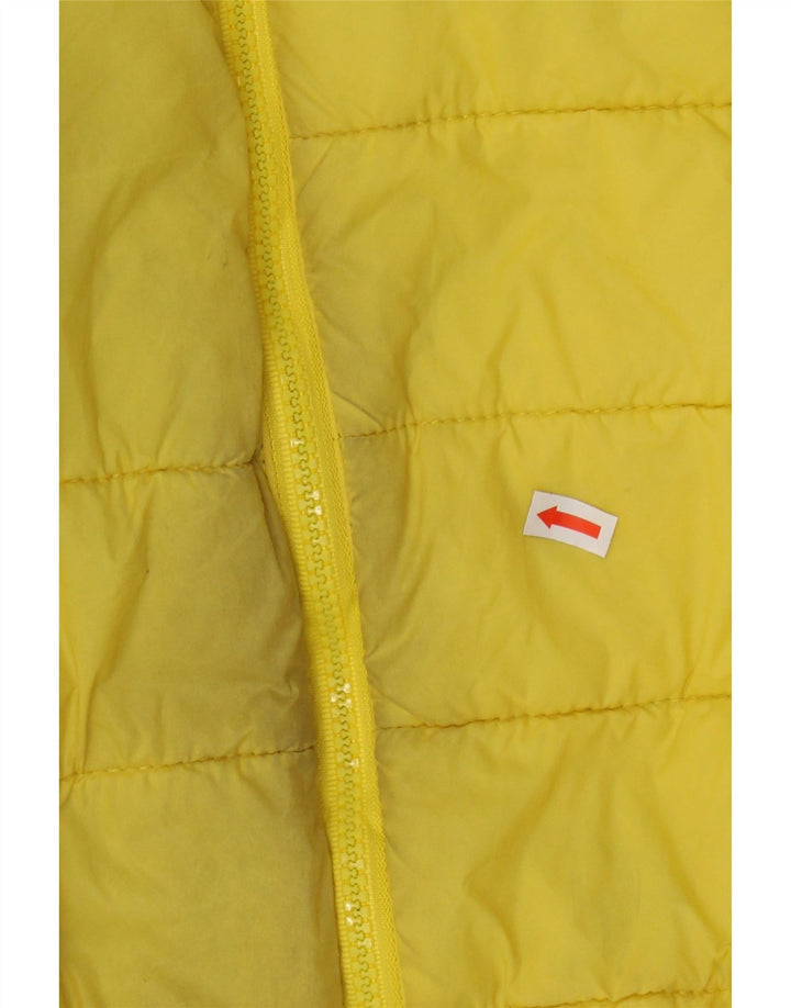 UMBRO Womens Hooded Padded Jacket UK 18 XL Yellow