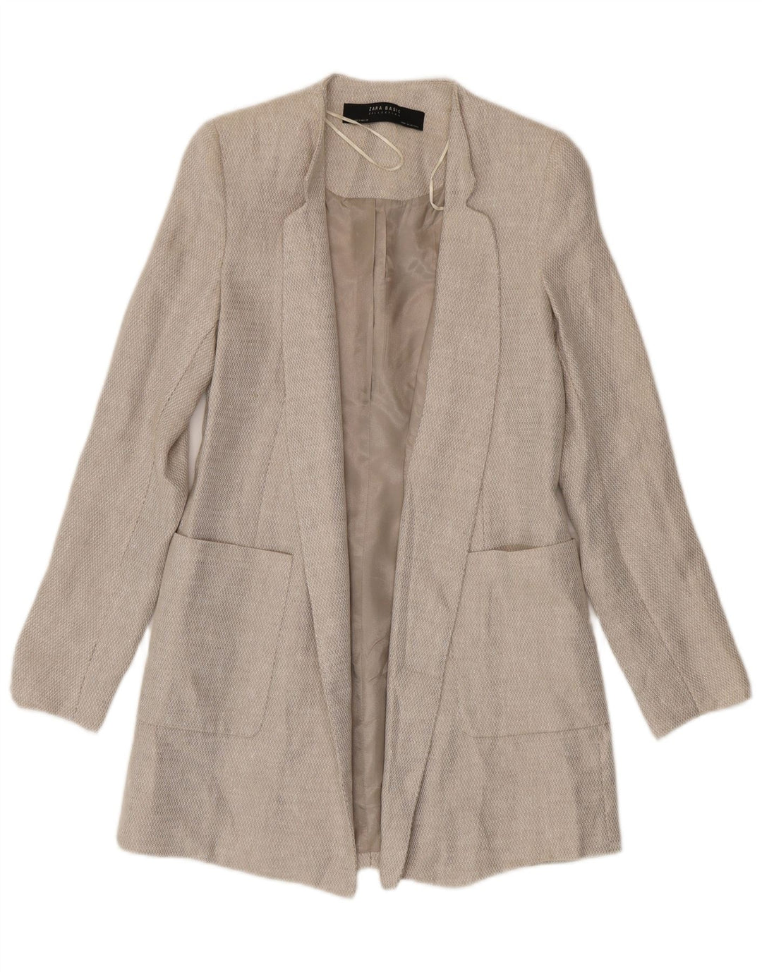 Zara ženski otvoreni kaput UK 10 Small Beige Linen