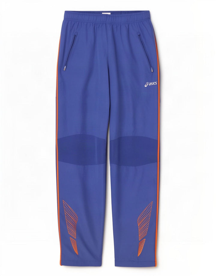 Asics muške grafičke hlače od poliestera velike plave boje