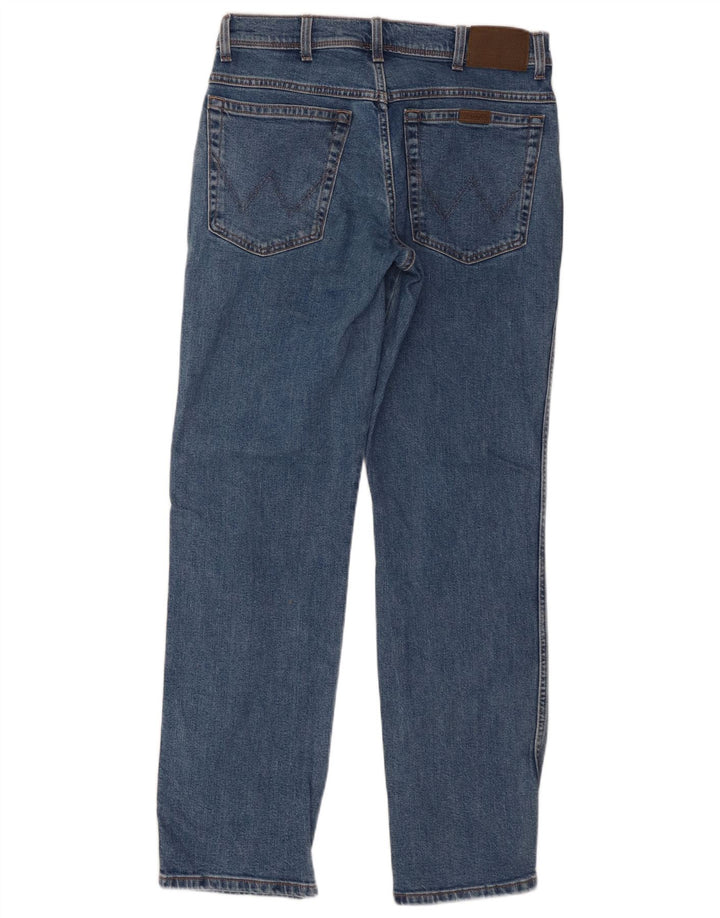 Wrangler muške ravne traperice W33 L32 plavi pamuk