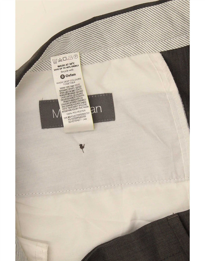Marks & Spencer muške hlače s štipaljkama W36 L31 sivi poliester