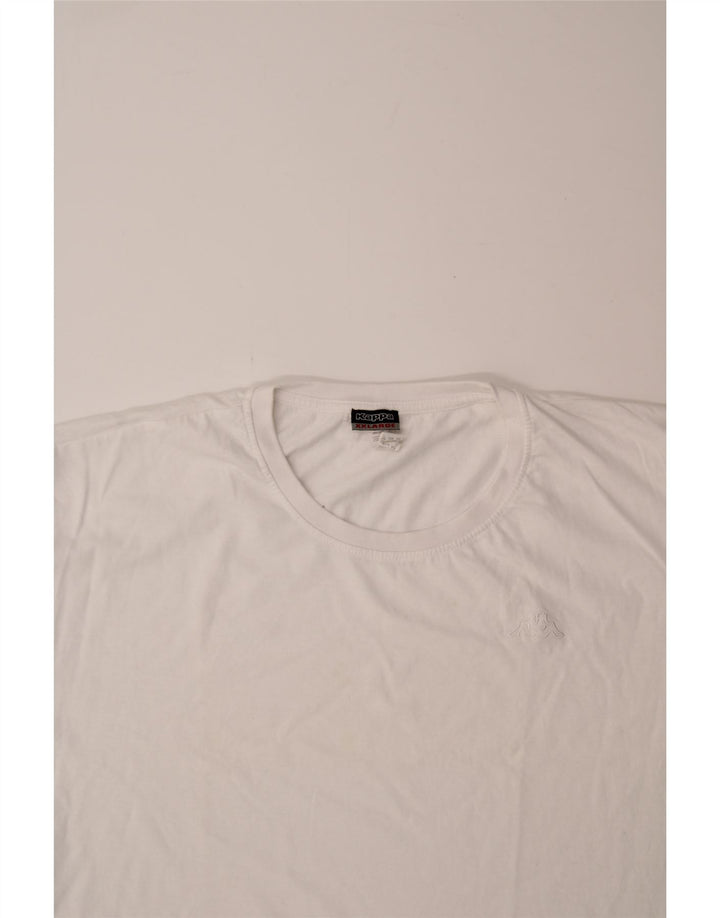 KAPPA Mens T-Shirt Top 2XL White Cotton Vintage Kappa and Second-Hand Kappa from Messina Hembry 
