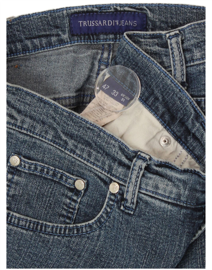 Trussardi ženske ravne traperice W31 L29 plavi pamuk