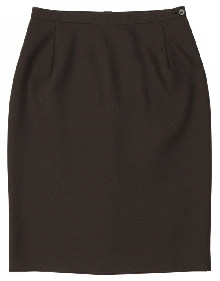 Vintage ženska pencil suknja UK 14 srednje veličine W28 crni poliester