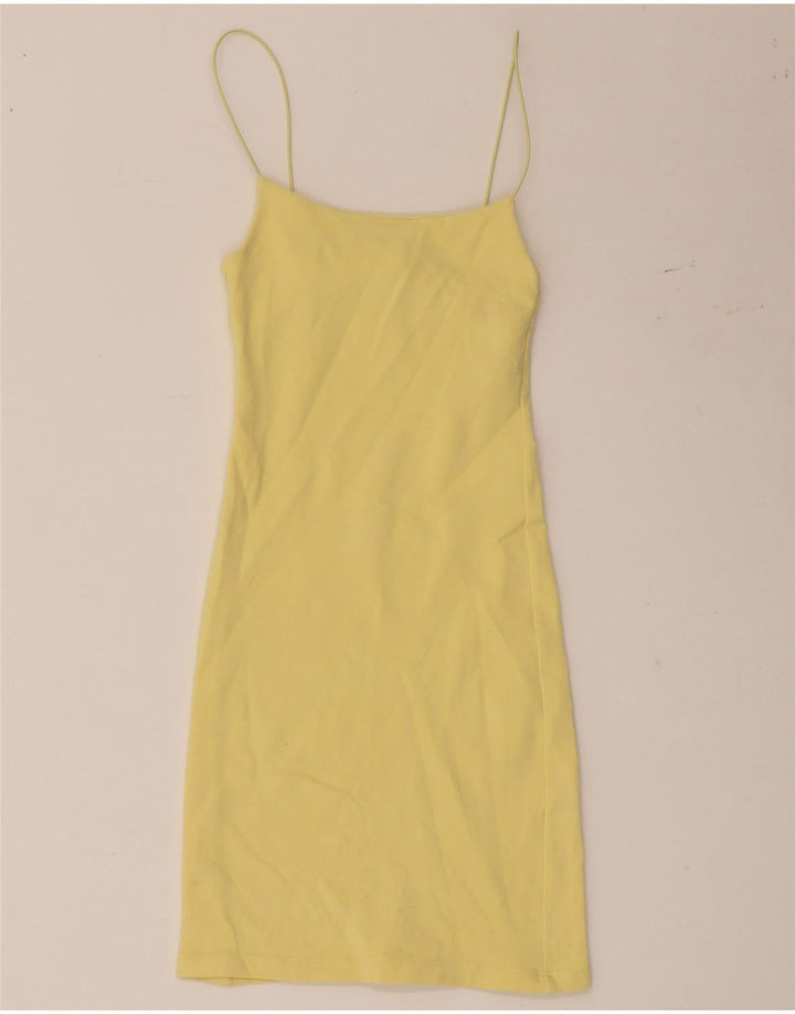 Zara ženska slip haljina UK 8 Mala Žuta