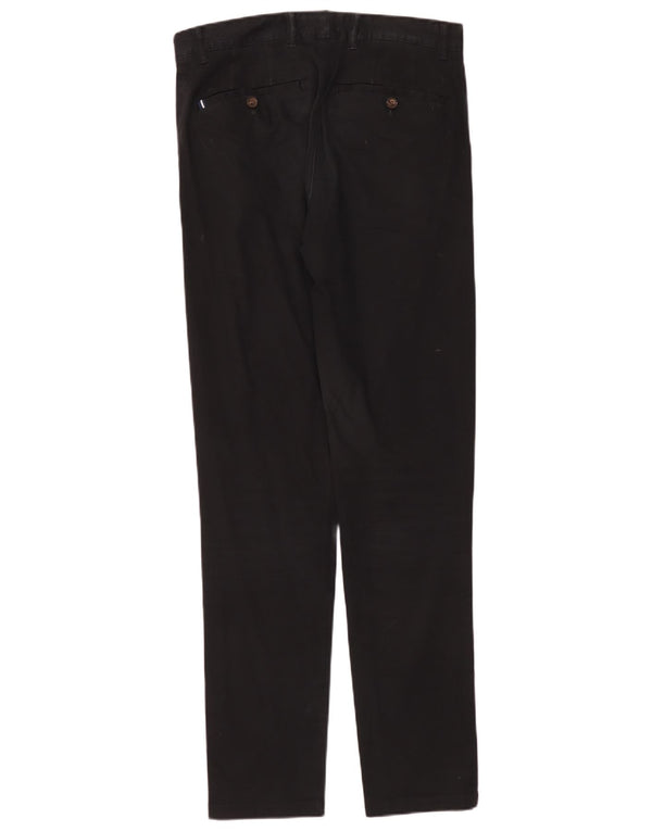 Crew Clothing Muške uske chino hlače W34 L34 crni pamuk