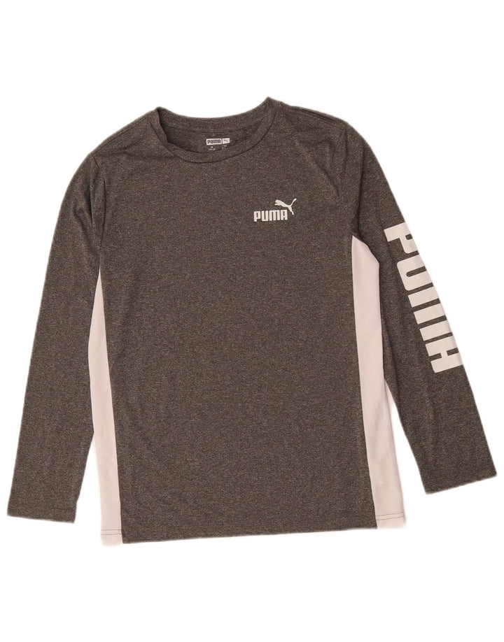 Puma Boys Graphic Top dugih rukava 14-15 godina Large Grey Colourblock