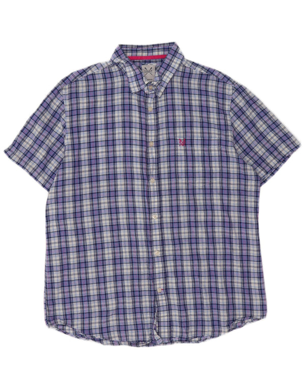 Crew Clothing Muška klasična košulja kratkih rukava XL plavi pamuk na karu