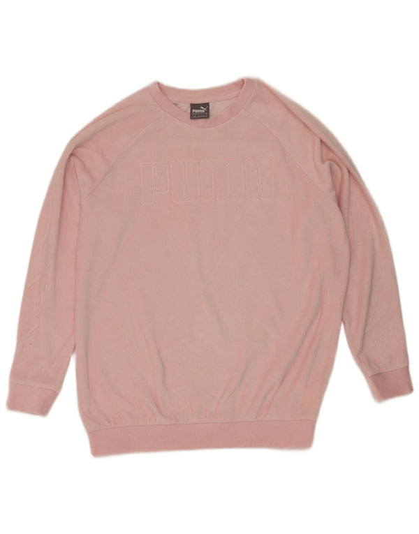 Puma ženska majica s motivima prekomjerne majice UK 14 Large Pink Cotton