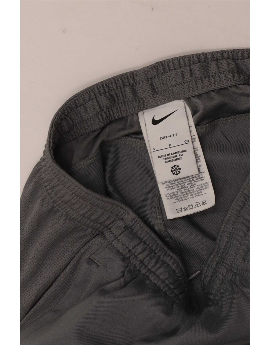 Nike muške Dri Fit hlače za trenirku male sive boje od poliestera