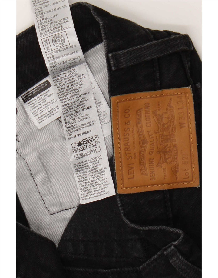 Levi's muške 527 Bootcut traperice W33 L34 crni pamuk
