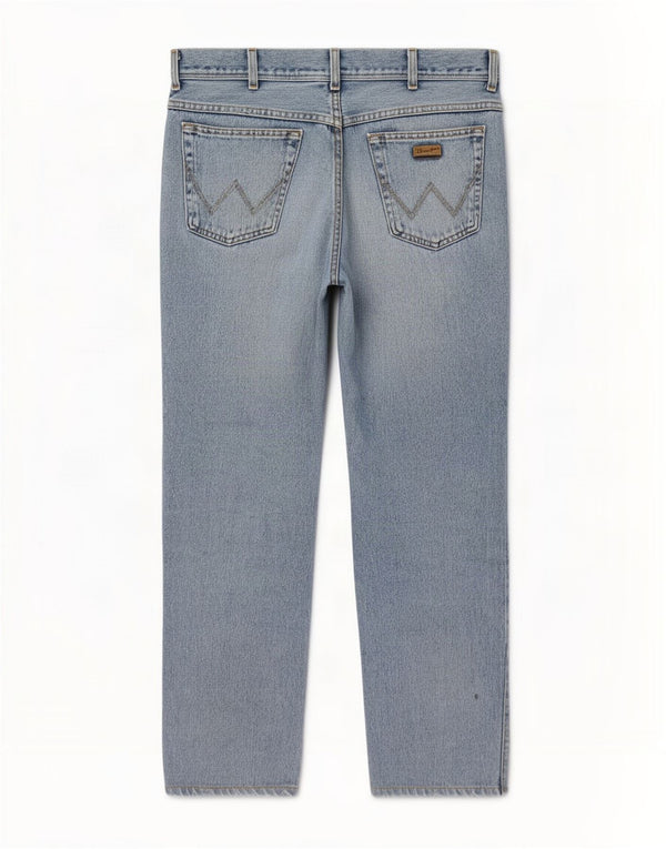 Wrangler muške ravne traperice regularnog kroja W36 L34 plavi pamuk