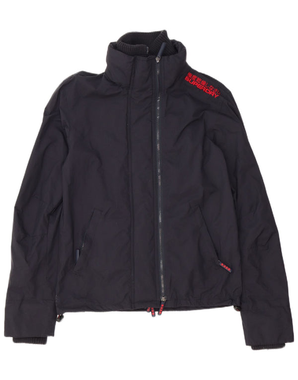 Superdry Muška kišna jakna UK 36 Mala tamnoplava poliester