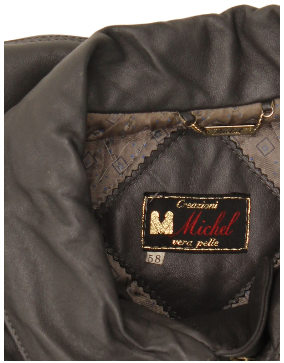 Michel muška kožna jakna IT 58 4XL siva koža