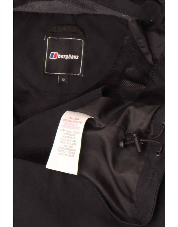 Berghaus Boys kišna jakna s kapuljačom 12-13 godina, crna poliamidna