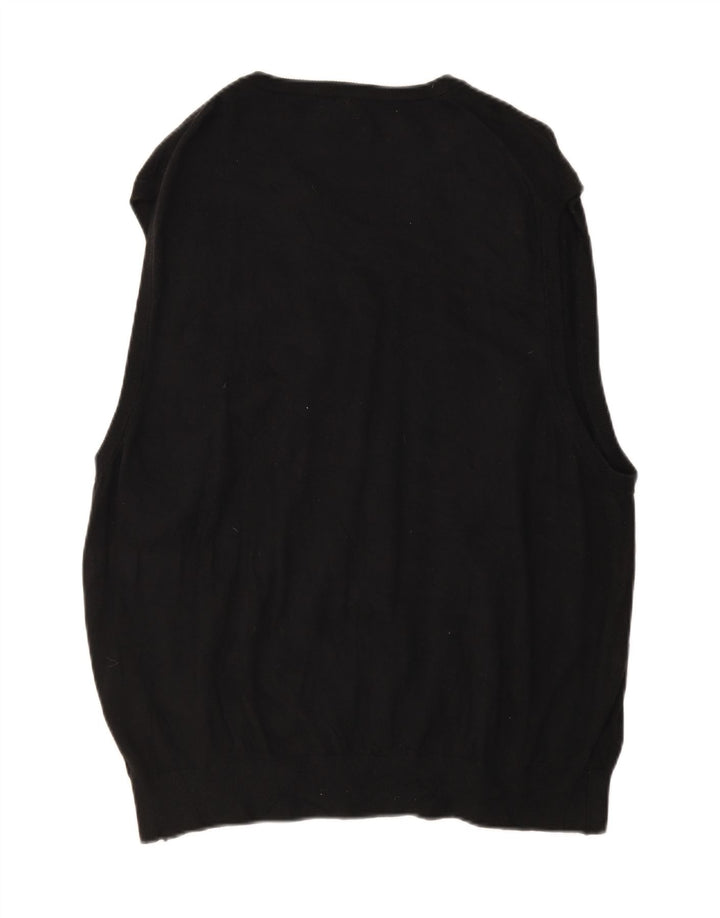IZOD Mens V-Neck Jumper Sweater 2XL Black Vintage Izod and Second-Hand Izod from Messina Hembry 