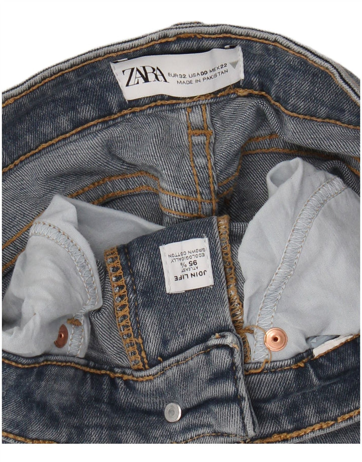 ZARA ženske traperice s visokim strukom, W22 L24, plavi pamuk