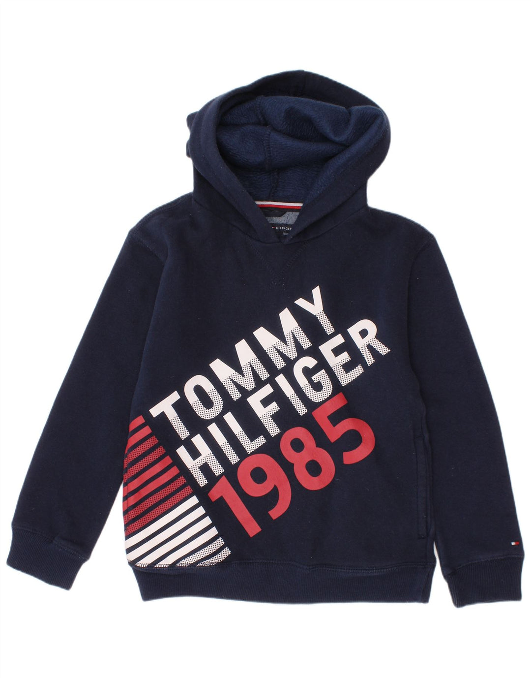 TOMMY HILFIGER Džemper s kapuljačom s kapuljačom, 5-6 godina, tamnoplavi pamuk