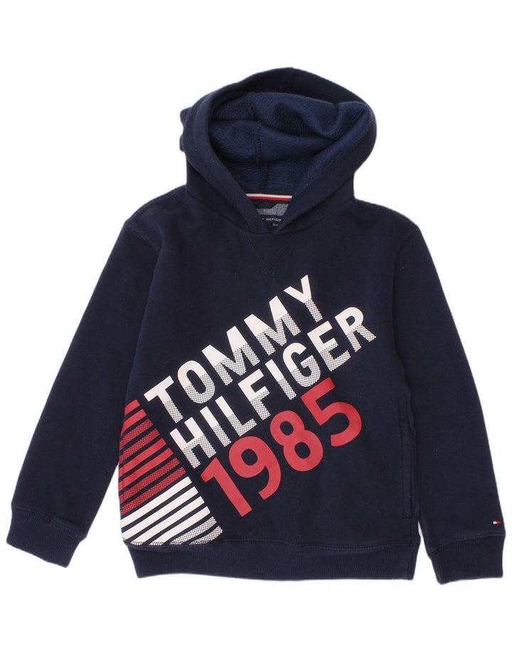 TOMMY HILFIGER Džemper s kapuljačom s kapuljačom, 5-6 godina, tamnoplavi pamuk
