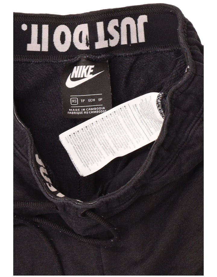 Nike Ženske grafičke trenirke Hlače Joggers UK 6 XS Crne pamučne sportske