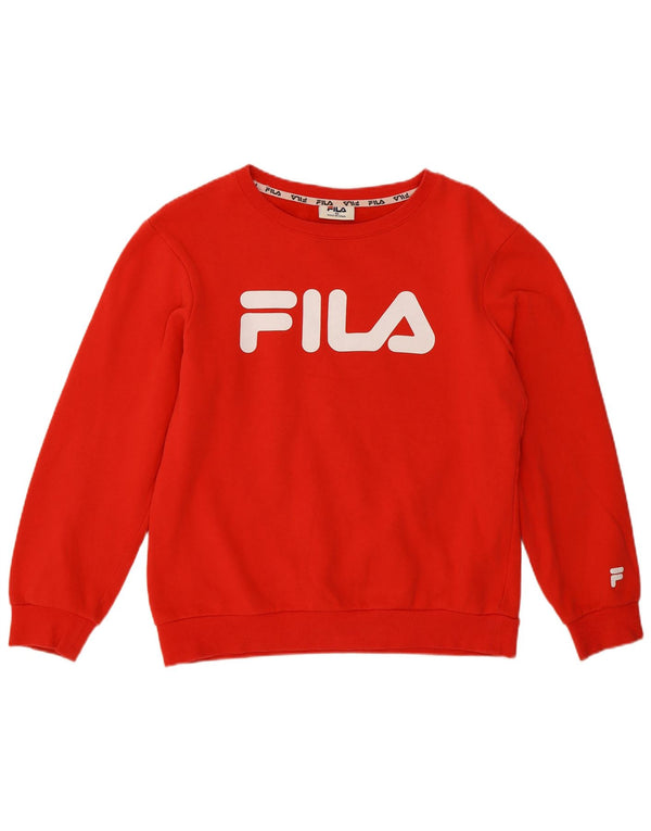 Fila ženski džemper opuštenog kroja s motivima UK 10 mali crveni pamuk