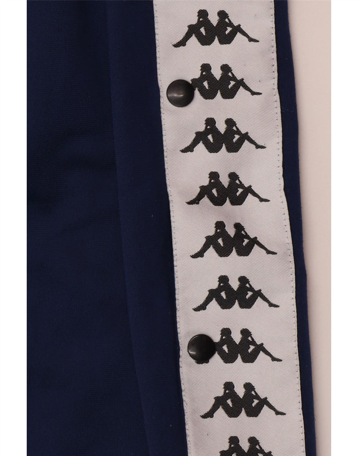 KAPPA muške grafičke hlače za trenirku 2XL tamnoplave poliesterske blokove