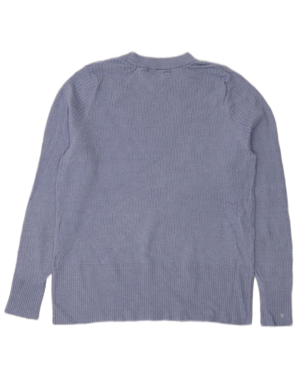 Marks & Spencer ženski džemper s okruglim izrezom UK 18 XL plava viskoza