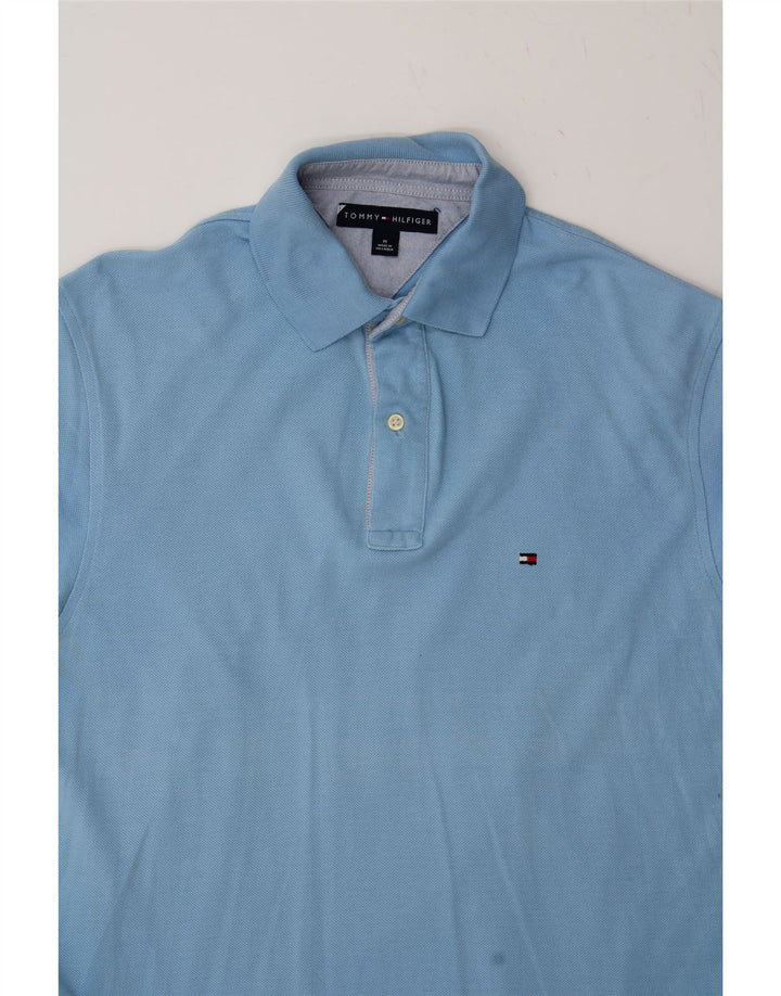TOMMY HILFIGER Mens Polo Shirt Medium Blue Cotton Vintage Tommy Hilfiger and Second-Hand Tommy Hilfiger from Messina Hembry 