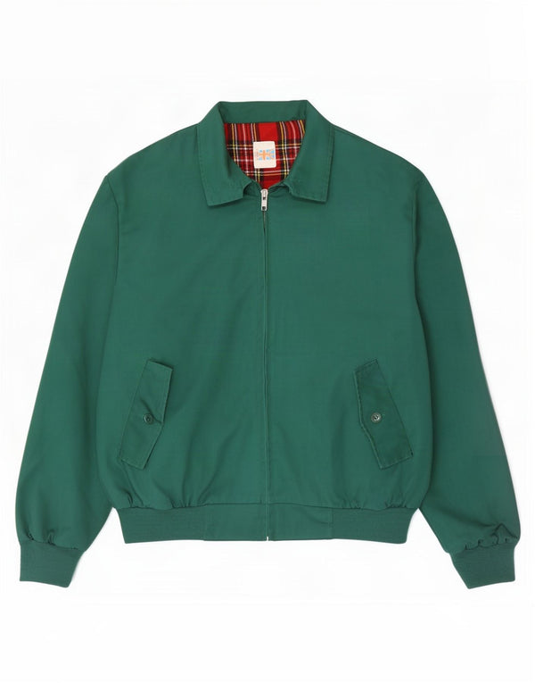 Vintage muška bomber jakna UK 40 veliki zeleni poliester
