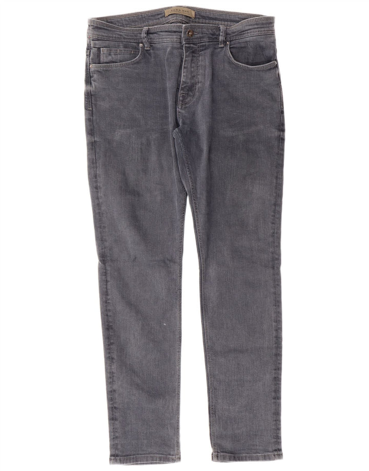 ZARA Muške uske traperice EU 44 Large W34 L30 Plavi pamuk