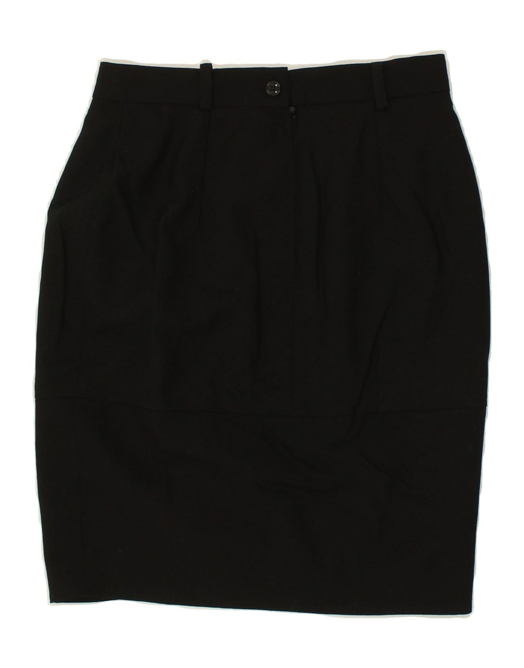 VINTAGE Womens Pencil Skirt IT 42 Medium W26  Black Wool Vintage Vintage and Second-Hand Vintage from Messina Hembry 