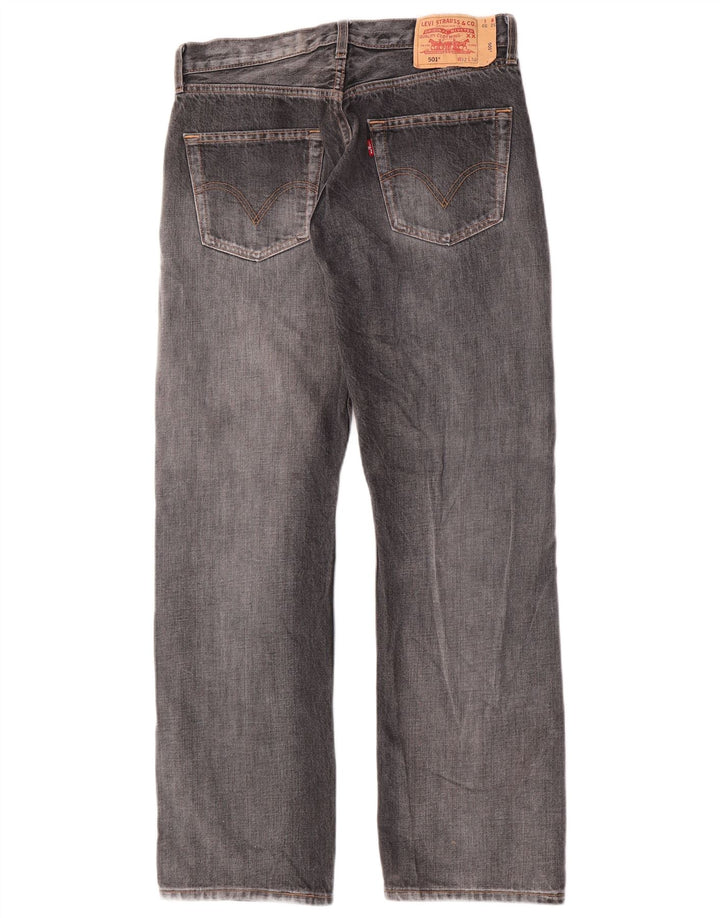 Levi's muške 501 ravne traperice W32 L30 sivi pamuk