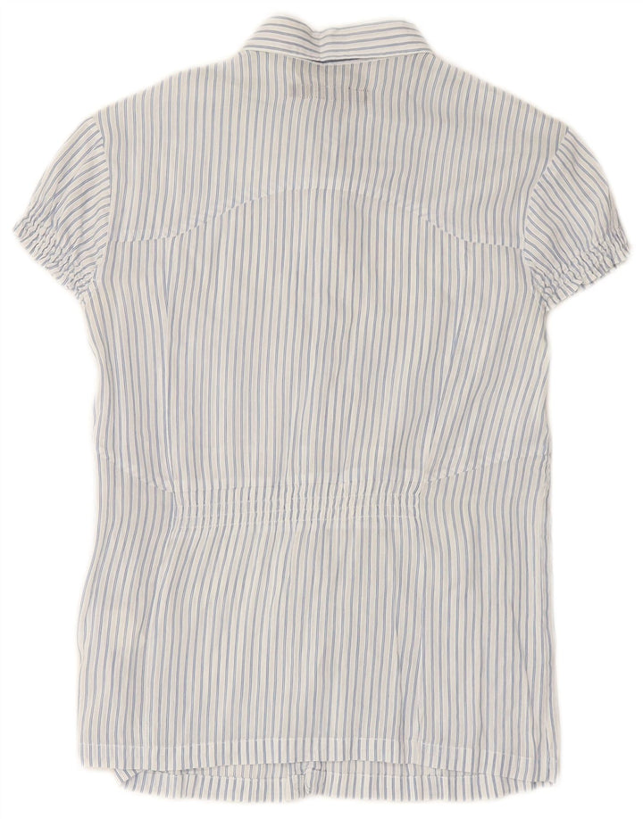 CALVIN KLEIN JEANS Ženska košulja kratkih rukava UK 12 srednje plave pruge