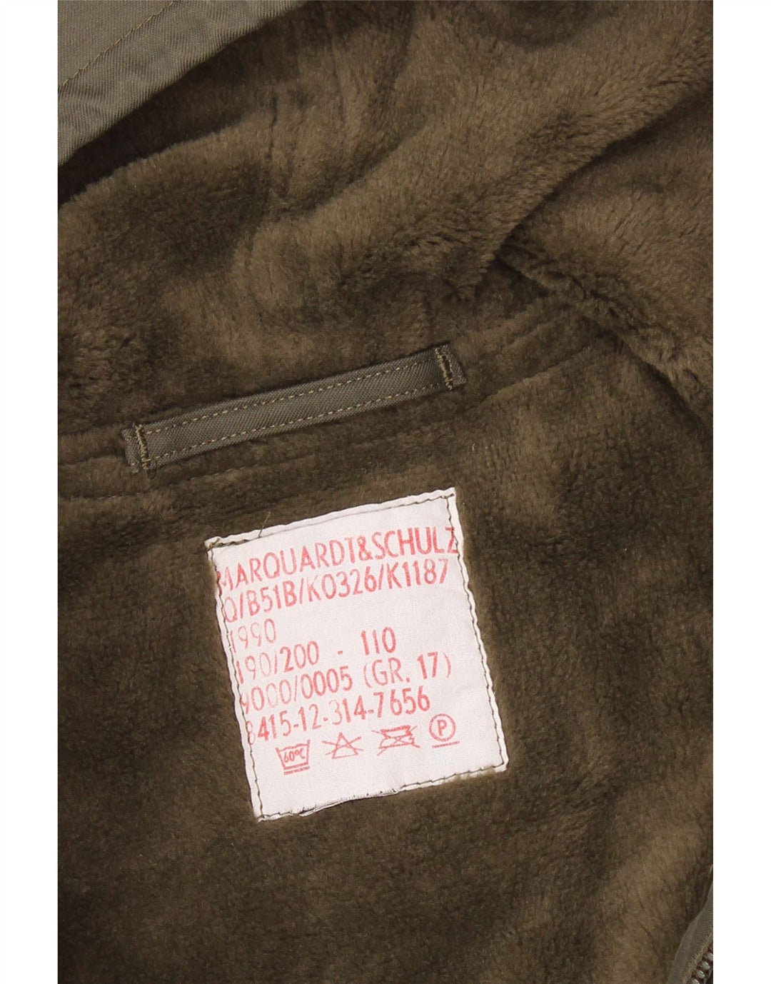 Vintage muška vojna parka jakna s kapuljačom UK 38 srednje kaki boje