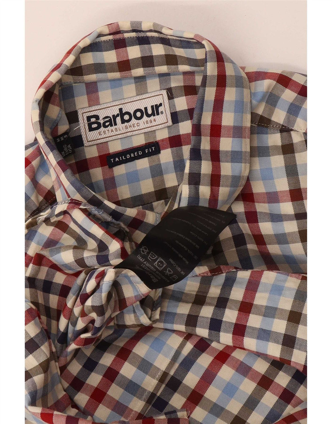 Barbour muška krojena košulja srednje boje od gingham pamuka