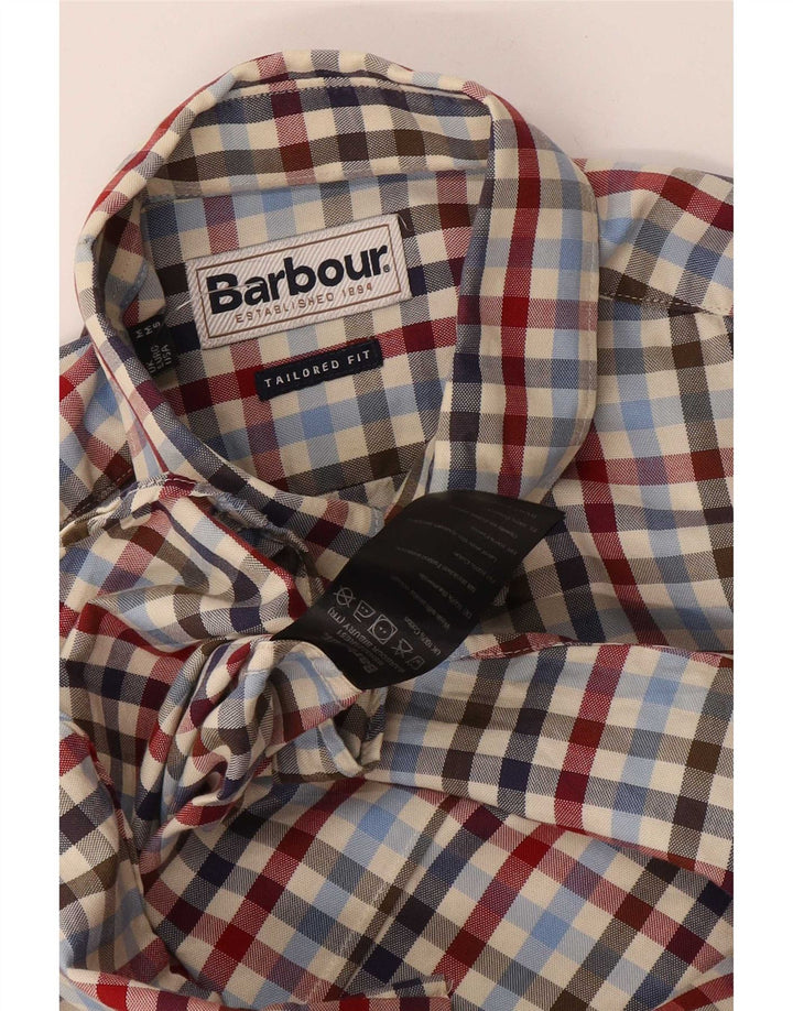 Barbour muška krojena košulja srednje boje od gingham pamuka