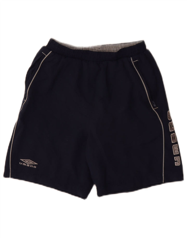 Umbro Boys Graphic Sport Shorts 9-10 Years Medium Navy Blue Poliester